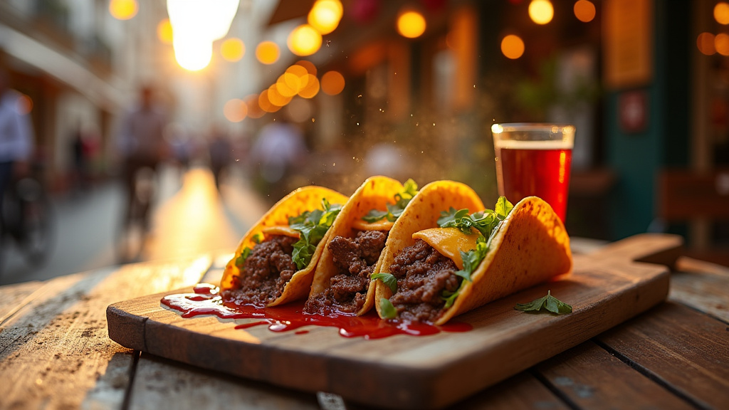Façade de Chamas Tacos à Villeurbanne avec file d'attente