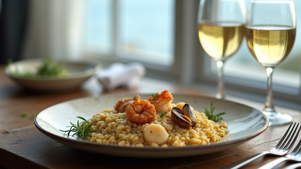 Intérieur sobre et chaleureux du restaurant Effet Mer à Saint-Malo