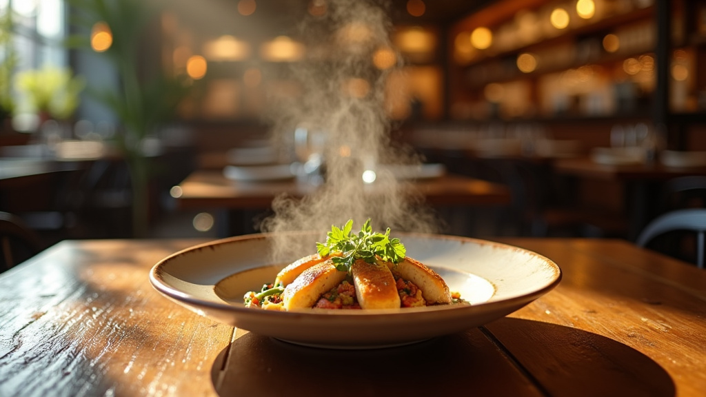 Vue de la cuisine ouverte de L'Esprit Cuisine avec nouveaux chefs