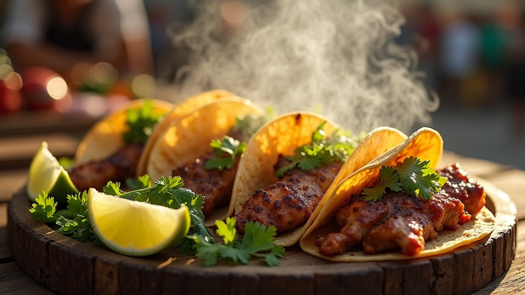 Plat signature Tacos 3 Viandes de Grillade et Tacos Orange