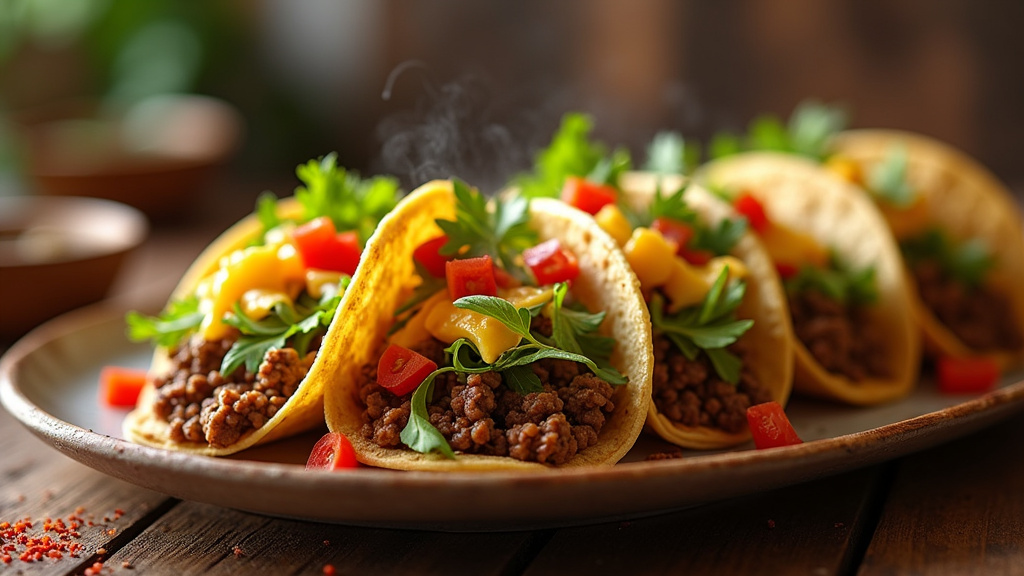 Différentes sauces et garnitures pour personnaliser vos tacos maison