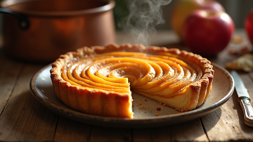 Tableau de différentes variations de tarte Tatin aux fruits